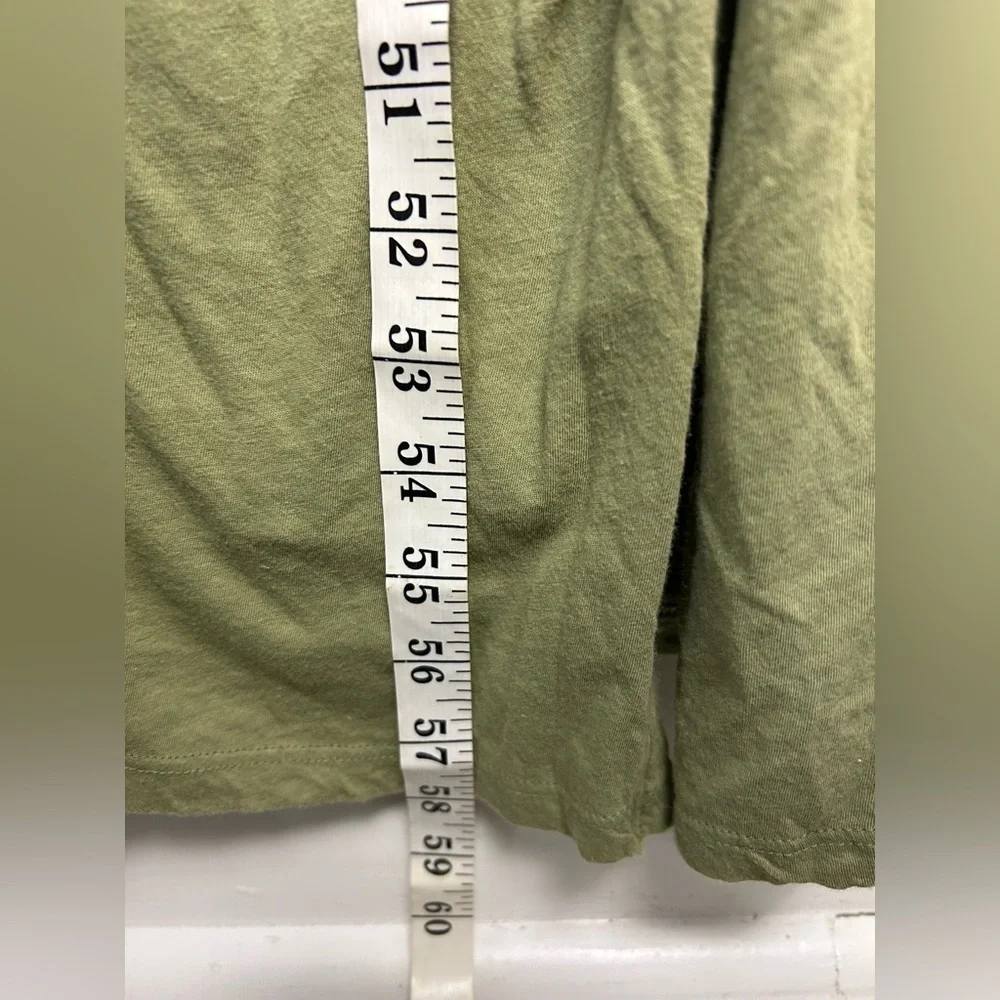 Sold Synergy Maxi Dress Women L 100% Organic Cotton Elegant Green Slip Sleeveles - Picture 10 of 12